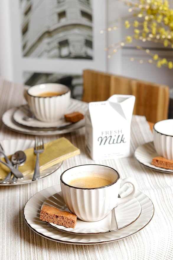Mäser Osita Stoneware Coffee Set, Cream