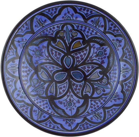 Ceramic Plates Moroccan Handmade Appetizer Tapas Serving Decorative 8 inches Round