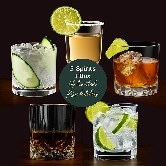 Alcohol Infusion Kit for Whiskey, Tequila, Rum, Gin & Vodka - Including User Manual - Alcohol Gifts for Men - Whiskey Gifts For Men - Drink Making Kit and Cocktail Infusion Set - DIY Whisky Making Set