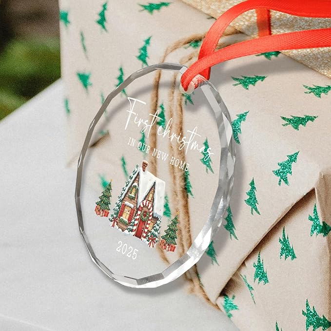 Housewarming Gifts New Home, First Christmas in Our New Home 2025 Christmas Ornament, Best Housewarming Gifts for Women, Xmas Tree Decorations for Home