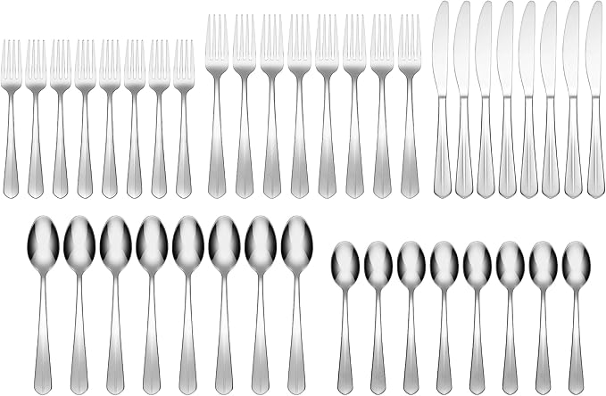 Cambridge 352140BR Raiden 40-Piece Flatware Set With Buffet