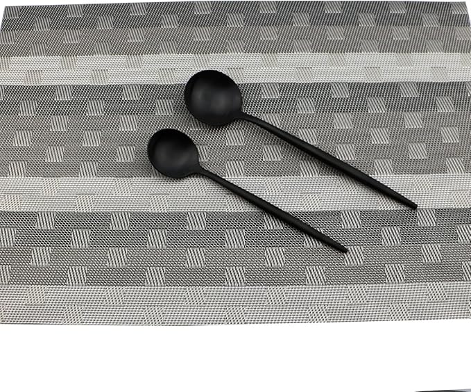 Luxury Black Matte Flatware 20 Pieces 18/10 Stainless Steel Salad Spoons and Forks Knife Set Black Silverware Set DISHWASHER SAFE, Service for 4