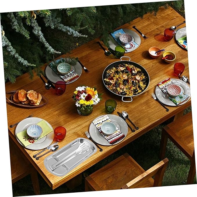 LIFKOME Clip Tray for Kitchen Stainless Steel Serving Trays Buffet Plate Easy to Clean Multifunctional Tableware Storage