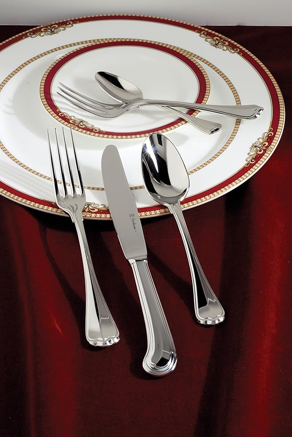 Fortessa San Marco 18/10 Stainless Steel Flatware Solid Handle Table Knife, Set of 12