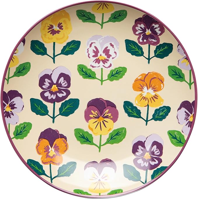 Jubilee Pansy Appetizer Porcelain Plates, Set of 4 Assorted