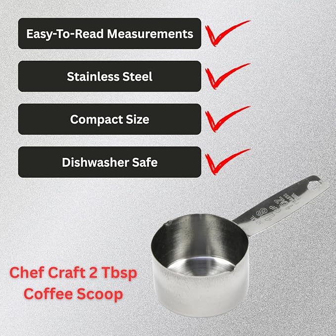 First Time Home Buyers Essentials - Reusable Stainless Steel Pour over Coffee Dripper Bundle with Stainless Steel Scoop for Ground Coffee - 1/8 Cup, 2 Tablespoon or 1 oz Scoop