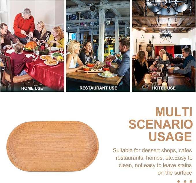 Beech Serving Tray Snacks Desserts Appetizers Multi Function Food Tray Home Decor Versatile Household Dessert Snack Platter