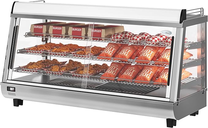 KoolMore 48 in. Glass Countertop Display Warmer, 6.5 cu. ft. in Stainless Steel (HDC-6C-SS)