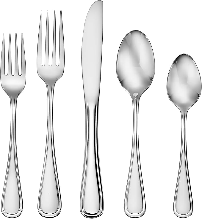 Liberty Tabletop Classic Rim 65 Piece Flatware Set for 12 Made in USA