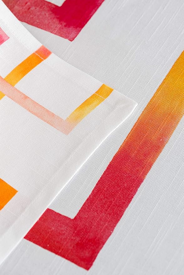 Maison d' Hermine Cloth Napkins Set of 4 100% Cotton Everyday Reusable Square Napkins Cloth Washable, Dinner, Party, Wedding, Restaurant, Spring/Summer (Summer Maze, 20" x 20")