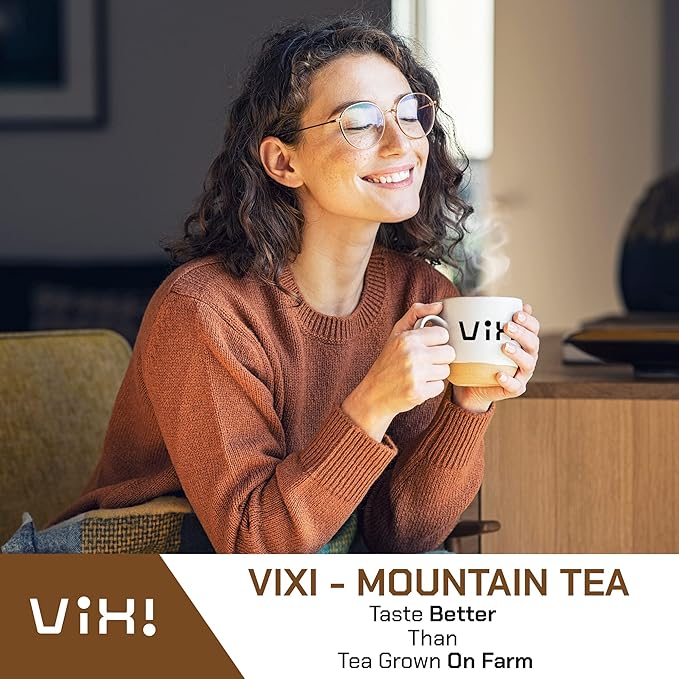 VIXI Black Tea Loose Leaf, (8.00 Oz), Vietnam's Mountain Tea, Bold Flavored, Taste Like Assam Tea, Dried Whole Full Large Leaves, 100% Natural from Ancient Tea Tree