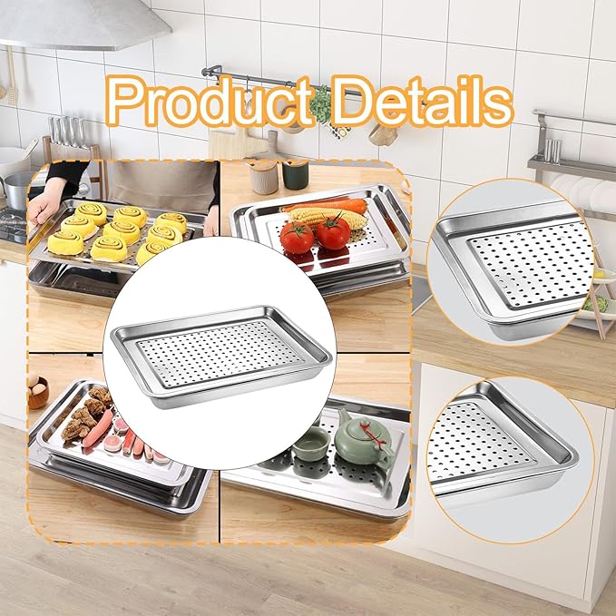 Kung Fu Tea Tray Gungfu Tea Table Serving Tray Draining Water Space Saving Metal Organizer Multipurpose for Home Kitchen, 36cmx27cm