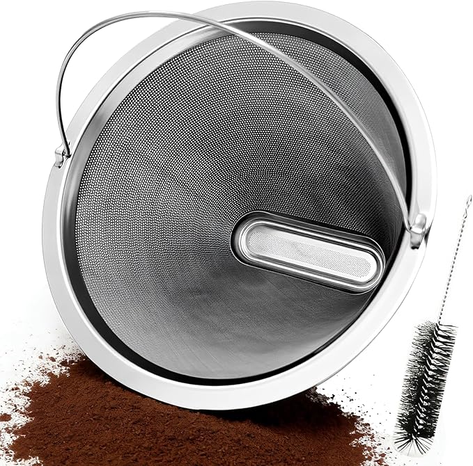 #4 Coffee Filter Stainless Steel, fit for Technivorm Moccamaster KBGV, KBT,KBGT Reusable Coffee Dripper For Breville Precision Brewer Double Mesh Filter