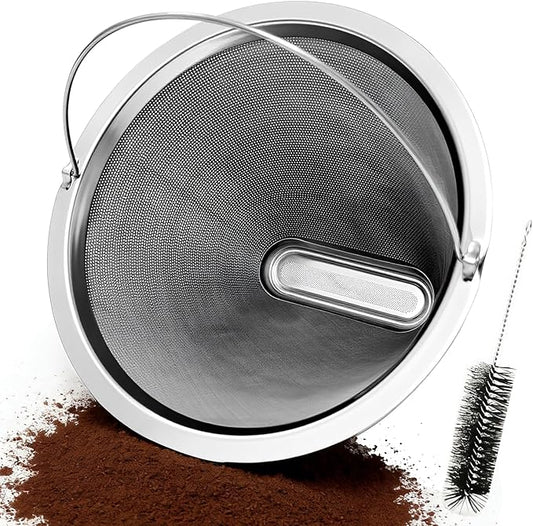 #4 Coffee Filter Stainless Steel, fit for Technivorm Moccamaster KBGV, KBT,KBGT Reusable Coffee Dripper For Breville Precision Brewer Double Mesh Filter