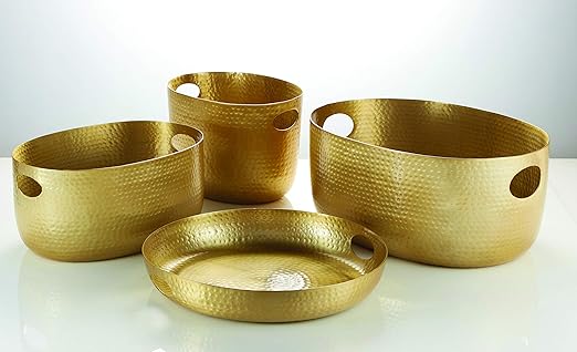 American Metalcraft ATHG9 Hammered Aluminum Beverage Tub, Gold, 250-Ounce