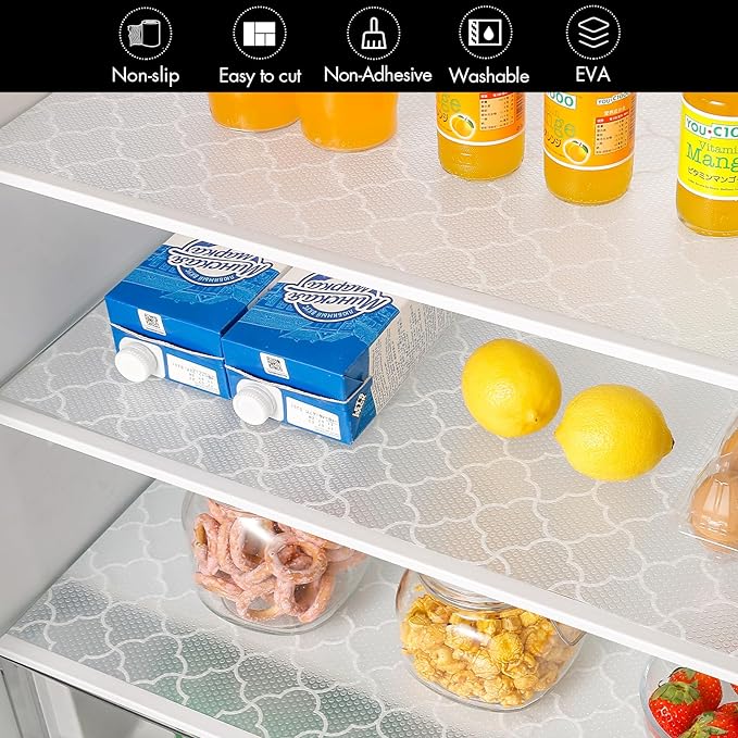Cooyes Shelf Liner – Premium Non-Adhesive Cabinet & Drawer Liner for Kitchen – Waterproof Shelf Paper with Modern Pattern – Durable EVA Cabinet Mat – Easy to Cut (17.5" W x 360" L)