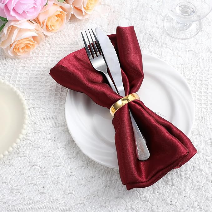 24 Pcs Gold Napkin Rings Set, Semicircle Metal Gold Napkin Holder Buckles, Fall Thanksgiving Christmas Napkin Rings, Napkins Rings for Dinner Table Decor, Wedding, Banquet, Party, Easter