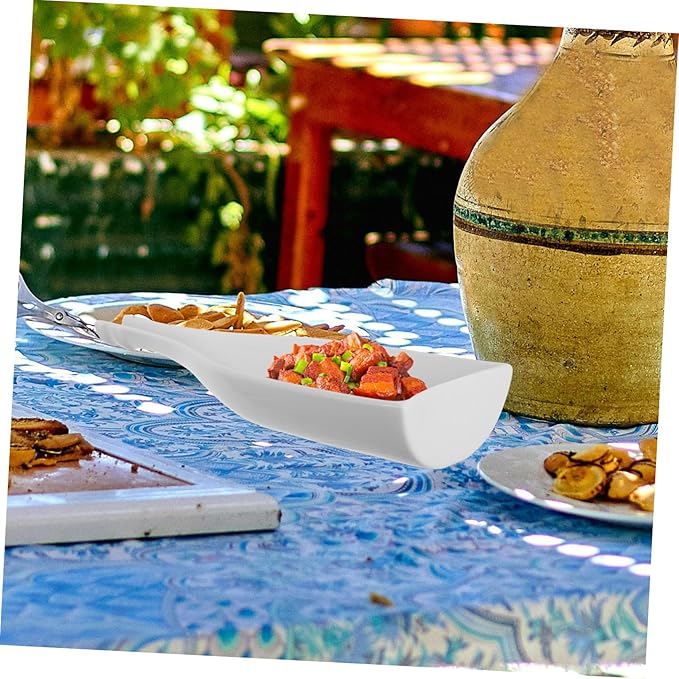 OUNONA Elegant Wine Bottle Shaped Plate Delicate Ceramic Food Dish for Dinner Unique Tableware for Appetizers Cold Dishes Sashimi and Grilled Items for Restaurants and Home