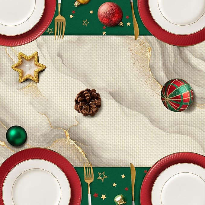 Modern Marble Table Runner Seasonal Holiday Kitchen Dining Linen Table Decoration for Indoor Outdoor Home Party Decor 13 x 72 Inch