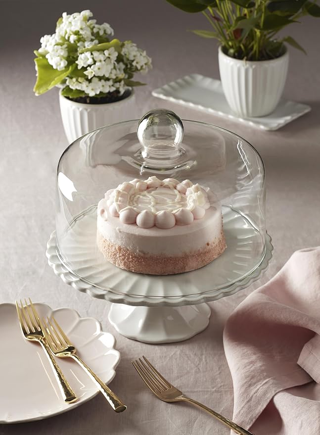 Lenox 896914 French Perle Scallop 3-Piece Herb Pots & Tray Set