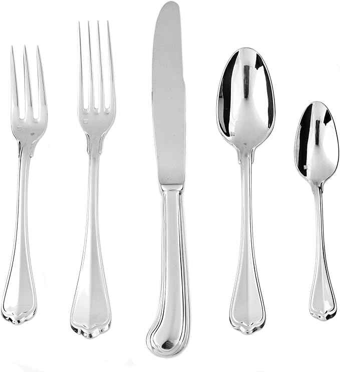 Fortessa San Marco 18/10 Stainless Steel Flatware Solid Handle Dessert Knife, Set of 12