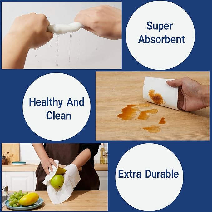 Disposable Guest Towels, Linen Feel Hand Towels, Cloth-Like Paper Napkins, Soft, Absorbent Paper Hand Towel for Kitchen, Parties, Bathroom, Restaurant, Events, 7.8” X 15.7” White, Pack Of 200 Pcs