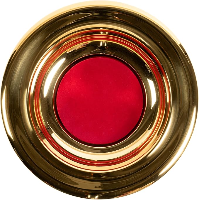 BROADMAN CHURCH SUPPLIES RemembranceWare Offering Plate, Brass with Red Felt (Pack of 4)