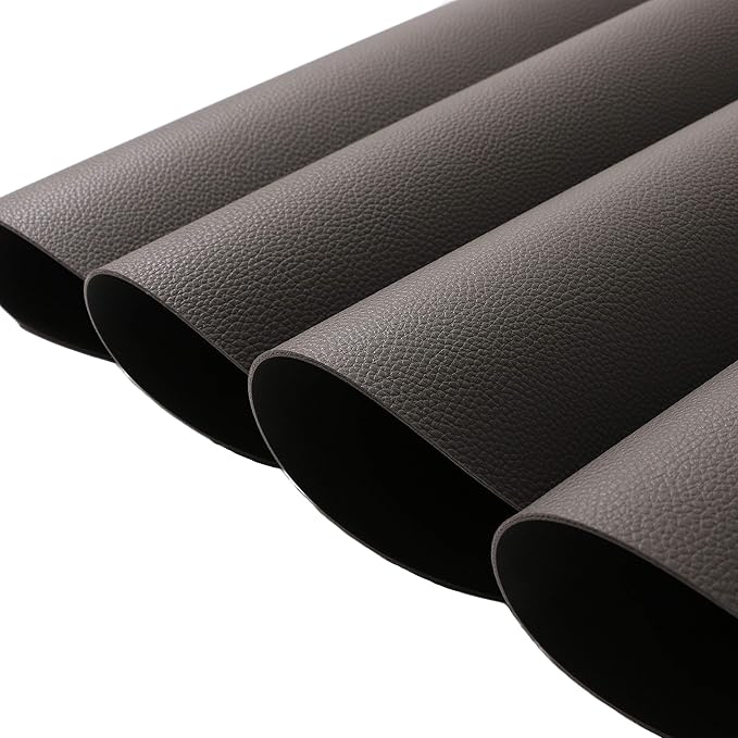 Wipeable Placemats and Coasters Leather Table Mats Waterproof Heat-Resistant Easy to Clean for Dining Table Set Kitchen Table Set of 4, Gary