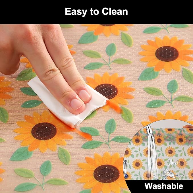 Cooyes Shelf Liner – Premium Non-Adhesive Cabinet & Drawer Liner for Kitchen – Waterproof Shelf Paper with Modern Pattern – Durable EVA Cabinet Mat – Easy to Cut （11.8" W x 118" L）