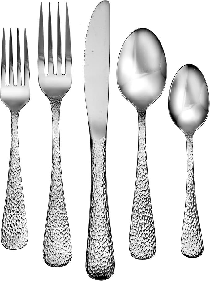 Liberty Tabletop Providence 65 Piece Flatware Set for 12 Silverware Made in USA