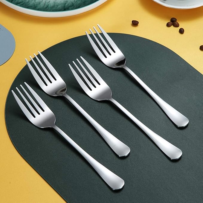 Serving Forks 4 Pieces, Kyraton Serving Fork Cold Meat Fork Stainless Steel Serving Utensils, Serving Set Packing of 4