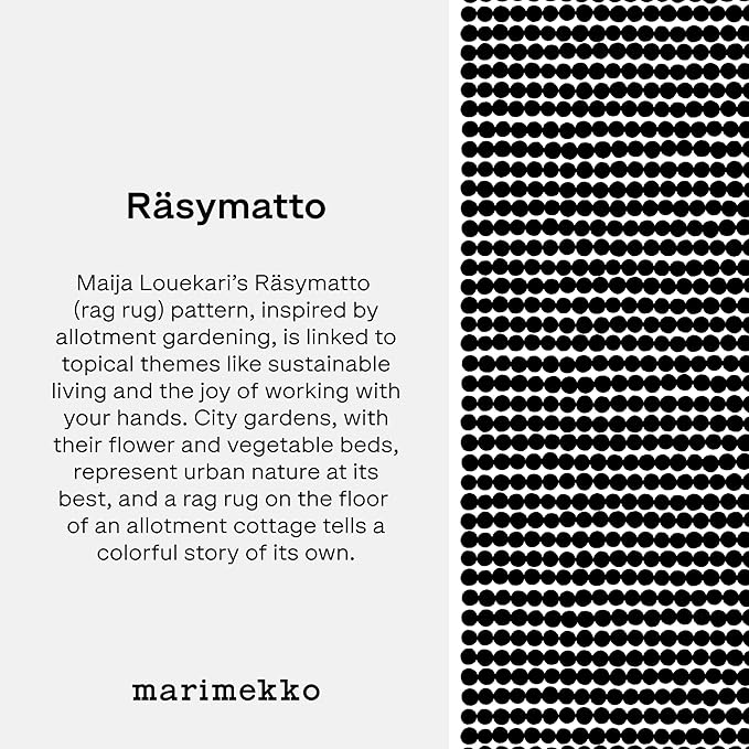 MARIMEKKO Oiva Siirtolapuutarha Black & White Serving Platter – Refine Your Kitchen Décor with Our Iconic White Stoneware – Stylish Serving Dishes for Entertaining (10 in x 7 in)