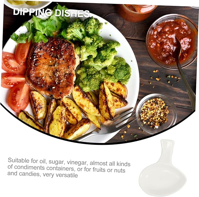 Alipis 4pcs Chopstick Holder Sauce Plate Porcelain Dishes for Seasoning Appetizers