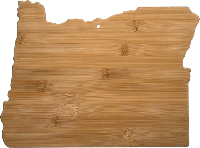 Totally Bamboo Oregon State Shaped Bamboo Serving and Cutting Board