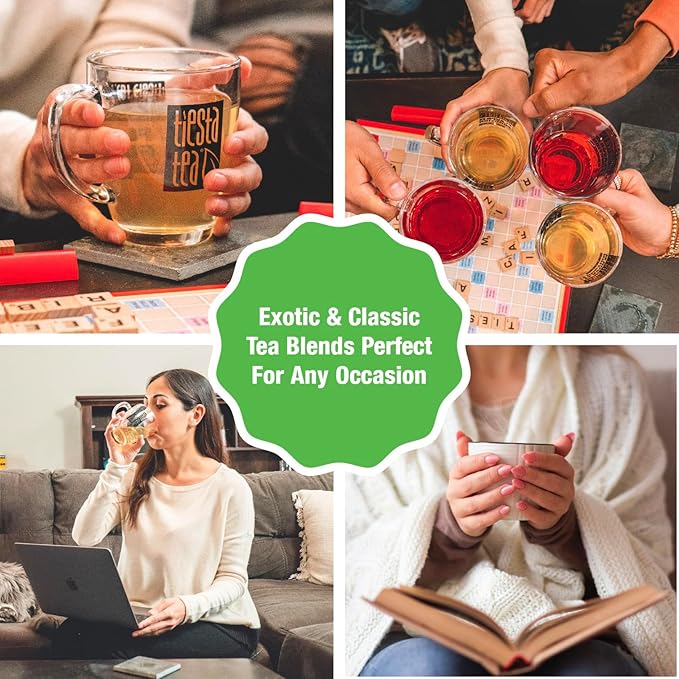 Tiesta Tea - Sour Green Apple, Loose Leaf, Tart Apple Green Tea, Medium Caffeinated Blend, Make Hot or Iced & Brews Up to 140-200 Cups, 16 oz Resealable Bulk Pouch