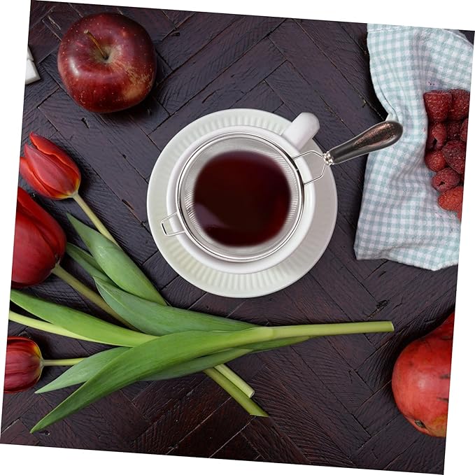 Stainless Steel Tea Filter for Loose Tea - Fine Mesh Strainer Basket for Home and Office Use Heat Resistant Residue Strainer for Smooth Brewing