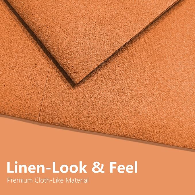 Pastel Orange Linen Feel Napkins with Flatware Pocket, 50 Pack Cloth Like Pre-Folded Napkins for Silverware, Guest Hand Towel for Dinner Party Wedding Decoration (16. x 15.5 inch)