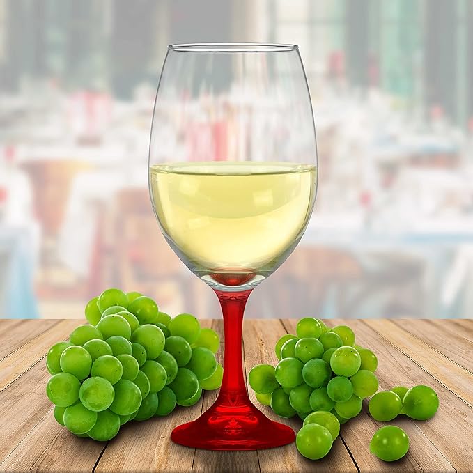 DISCOUNT PROMOS Rioja Grand Wine Glasses 20.75 oz. Set of 10, Bulk Pack - Perfect for Hotel, Bar, Restaurant or Lounge - Red