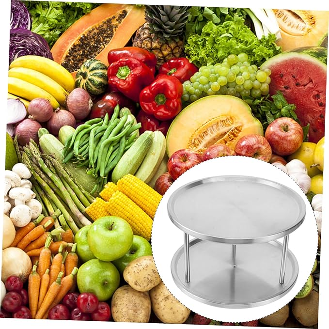 Wakauto Stainless Steel Food Serving Plate Silver Snack and Dessert Platter Seafood Tray for Home Use Easy to Clean Multi Purpose Fruit and Appetizer Display