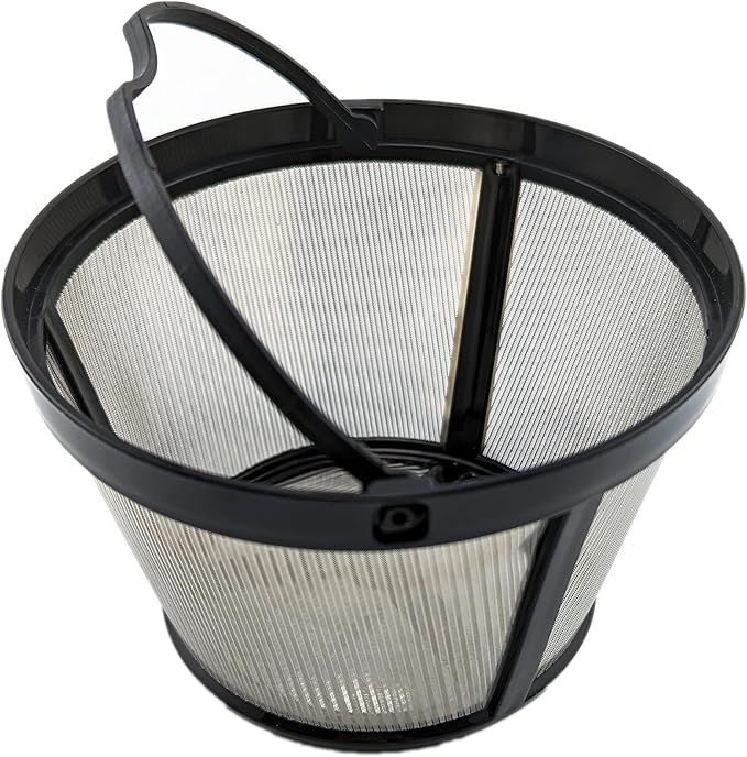 NRP 304 Stainless Steel Permanent Coffee Filter made for BUNN Coffeemaker 10cup & Other 12-14 cup Filter Coffeemakers | Basket filter with handle