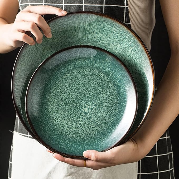 60 Piece Kitchen Porcelain Dinnerware Set, Round Ceramics Plates and Bowls Sets, Modern Tableware, Dishes Dinner Set with Dinner Plate, Dessert Plate, Bowl and Mug, Service for 12