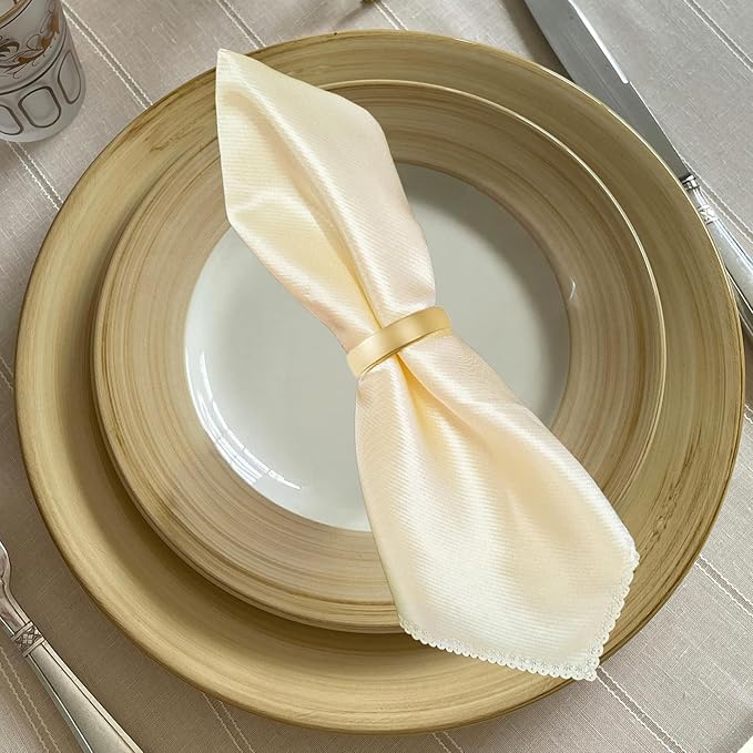 80 Pcs Gold Napkin Rings - Metal Napkin Ring(Semicircle) Stainless Steel Napkin Rings for Table Settings Wedding Christmas Party Dinner Table