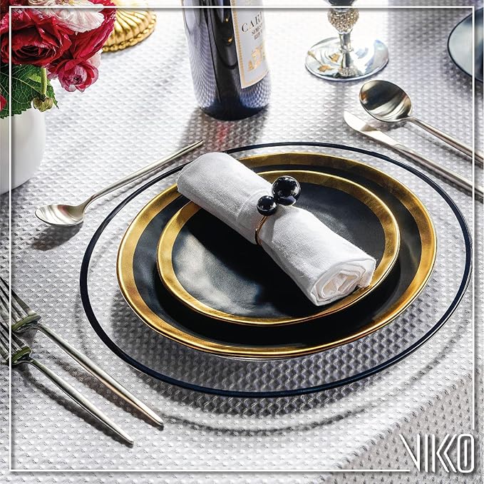 Vikko Decor Modern Silverware Set, Brushed Silver Flatware Set, 18/10 Stainless Steel, Elegant Long Handled Cutlery, Satin Matte Silverware for Upscale Dining, 20 Pc Set, Service for Four(4)