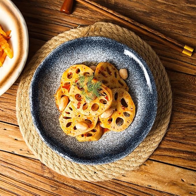 Appetizer Bowls Vintage Ceramic Plate Cold Dish Plate Dragon Shrimp Plate, Suitable for Seaweed Octopus Pickled Vegetables Desserts Sauces Plate. Salad Bowls (Color : Brass)