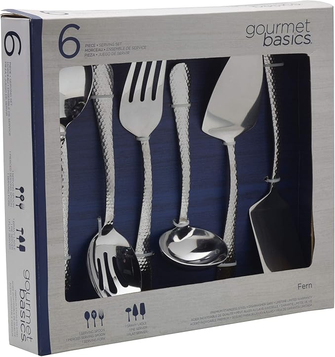 Gourmet Basics by Mikasa Fern Serving Set, 6-Piece