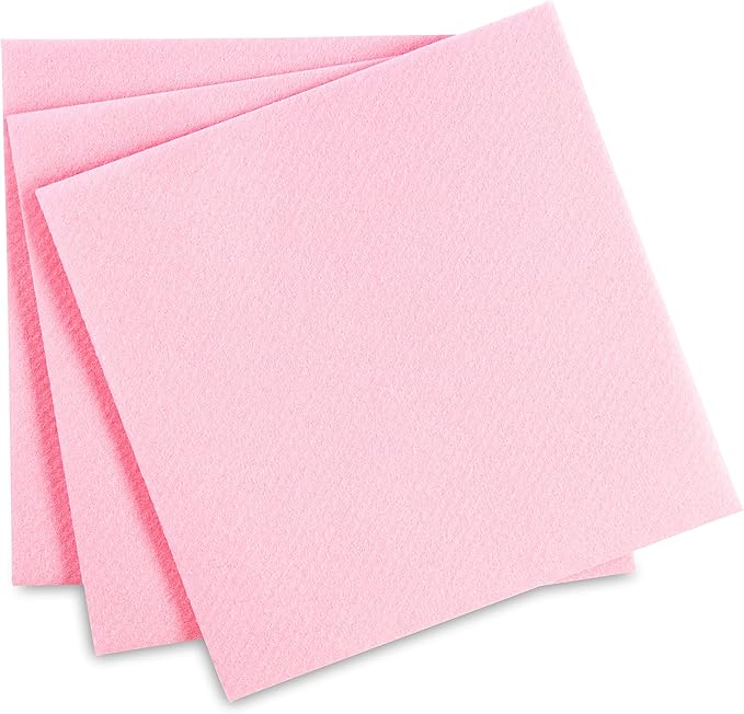 AH AMERICAN HOMESTEAD Paper Cocktail Napkins - Linen-Like Disposable Beverage Bar Napkins 4.75" x 4.75" - Bulk Square Napkins - Ideal for Party or Wedding (Pink -100 Count)