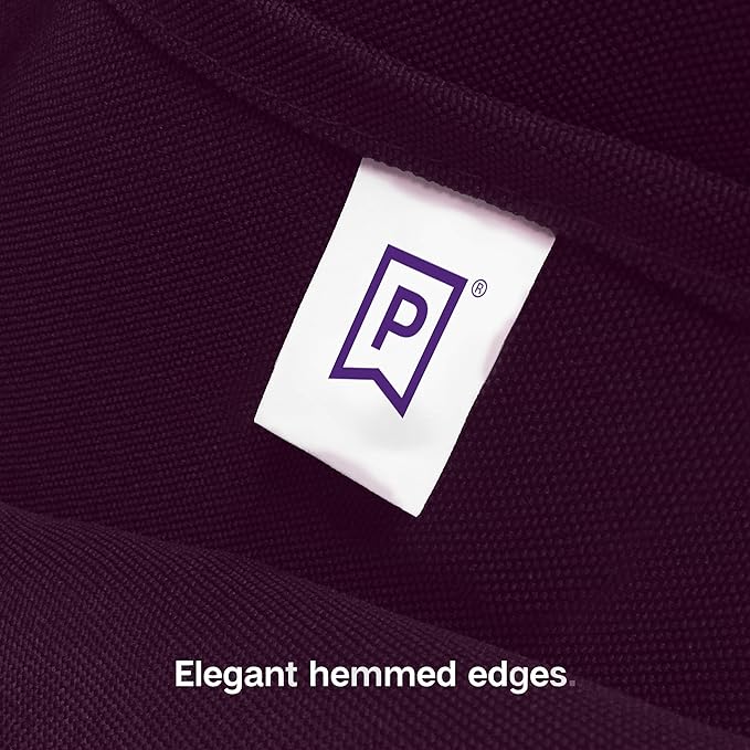 Gee Di Moda Square Tablecloth - 85 x 85 Inch Eggplant Table Cloth for Large Square or Round Tables - Heavy Duty Washable Fabric - for Buffet Table, Holiday Party, Dinner, Wedding & Baby Shower