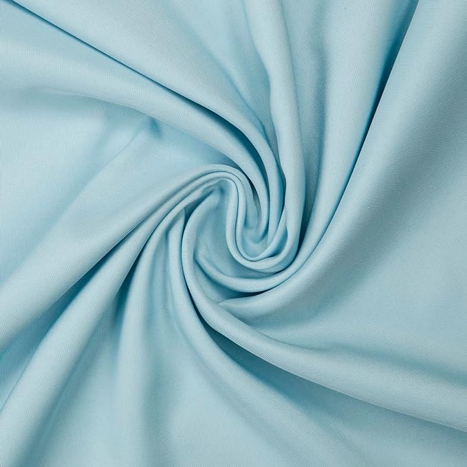 Gee Di Moda Rectangle Tablecloth - 90 x 132 Inch Baby Blue Table Cloth for 6 Foot Tables with Floor-Length Drop - Heavy Duty Washable Fabric for Holiday Party, Dinner, Weddings & Baby Shower