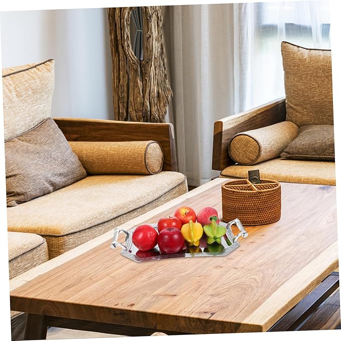 PRETYZOOM Elegant Vintage Fruit Serving Dish Extra Serving Tray Coffee Table Decor