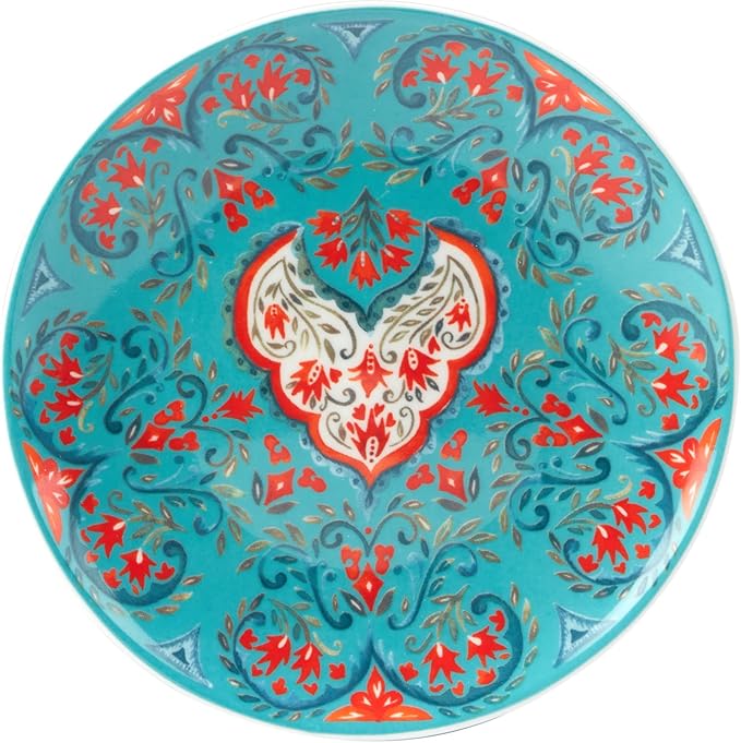 Certified International Francesca 6" Canape/Luncheon Plates, Assorted Designs, Large, Set of 6